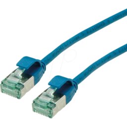 ROLINE RECYCLED MATERIAL ROLINE 21453343 - Cable de interconexiones Cat.6a (clase EA) U/FTP, Slim, azul, 1