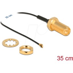 DELOCK 90478 - Cable de antena RF RP-SMA hembra, conector MHF® 4 macho