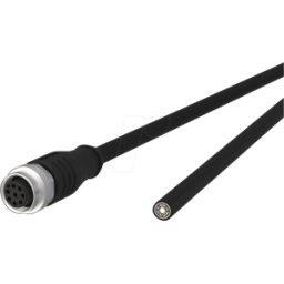METZ CONNECT MC 142MHA20010 - Cable de sensor, M12, 8 polos, KU > extremo abierto, 1 m