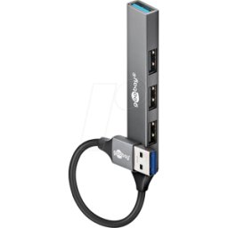GOOBAY 74456 - USB 3.0, 4 puertos USB-a Hub, 4 USB-A.