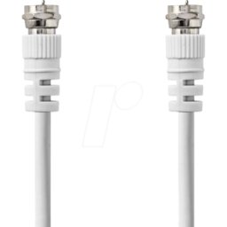 NEDIS N CSGL41000WT50 - Cable de antena y satélite, conector F F, 5.00m, blanco