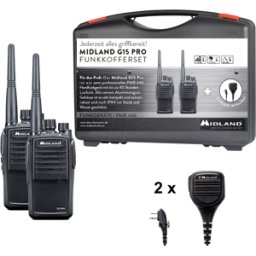 MIDLAND G15 S6 - Radio PMR, caja del sitio de construcción, conjunto de 2