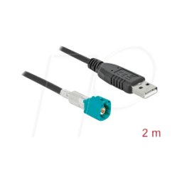 DELOCK 90491 - Cable HF, conector HSD Z > conector USB A, 2 m