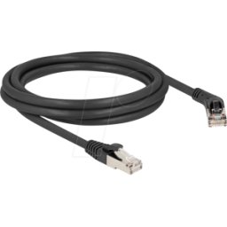 DELOCK 80490 - Cable de red RJ45 Cat.6A S/FTP macho 45° en ángulo recto a macho