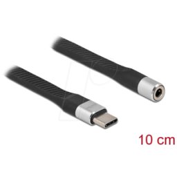 DELOCK 86942 - Cable adaptador USB C para jack 0,1 m, plano