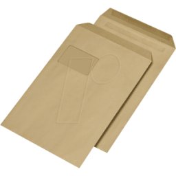 FREI UMS 3549-250 - Bolsas portadas con ventana, DIN C4, autoadhesivas, marró