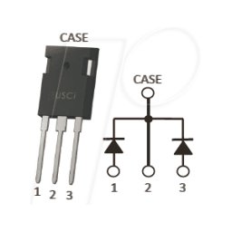 QORVO UJ3D1220KSD - Diodo SIC de pantalla doble 1200V, MPS, 2x10a, Gen-III, TO-247-3