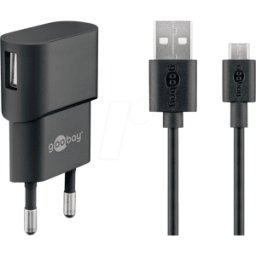 GOOBAY 45296 - Cargador USB, 5 V, 1 A, Micro USB, negro