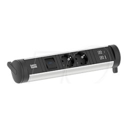 BACHMANN BACH 706.001 - Regleta de enchufes CYCLE doble, tipo F - CEE 7/3, USB a+C.