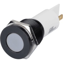 APEM APM Q16F1B W12E - Lámpara de señalización LED, blanca, 12 V,