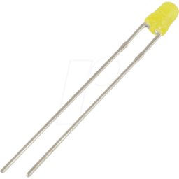 KINGBRIGHT KBT L-7104YD-12V - LED, 3 mm, con cable, 12 V, amarillo, 15 mcd, 40°