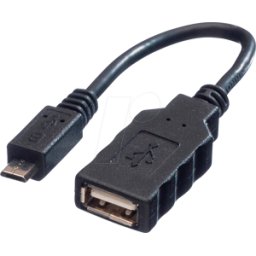 ROLINE 11028311 - Cable USB 2,0, Un Bu. En Micro B St., OTG, 0,15 m.