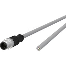 METZ CONNECT MC 142MKA10020 - Cable de sensor, M12, 8 polos, ac > extremo abierto, 2 m