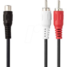 NEDIS N CAGB24020BK02 - Deze audio verdeelkabel met RCA-connectoren is geschikt voor het