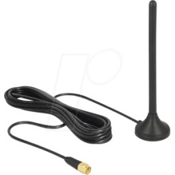 DELOCK 12419 - Antena GSM con base magnética, 4G, 2,5 dBi, 3 m
