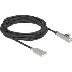 DELOCK 80768 - Cable de sincronización y carga, USB-A > C acodado, 60 W, 3,0 m