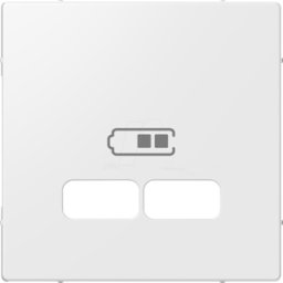 MERTEN EL SM 43670319 - Sistema M, placa central, inserto USB, blanco polar