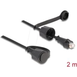 DELOCK 80167 - Cable de red RJ45 macho a RJ45 macho Cat.6 STP IP68, 2 m