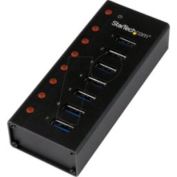 STARTECH.COM ST 7300U3M - USB 3,0 Hub de 7 puertos, carcasa metálica, montable