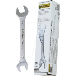 PROXXON 23802 - Juego de llave doble abierta, SW 7-30, 11 piezas