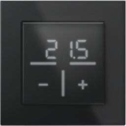 HOMEMATIC IP HMIP WGT-GF1-A - Juego 1x termostato de cristal + marco, 1 contacto, negro