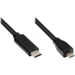 GOOD CONNECTIONS GC M0123 - Cable USB 2.0, conector C < conector micro B, CU, negro, 2 m