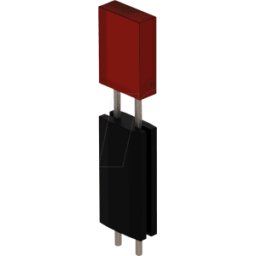 FISCHER ELEKTRONIK FIS RAH 510 - Distanciador para LED cuadrados, 2,3x5,1 x 10,0 mm, PVC, negro