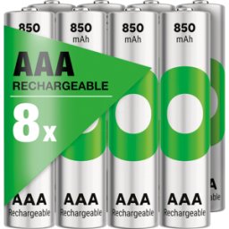GP-BATTERIES REC 850 8AAA - ReCyko, batería NiMH, AAA (Micro), 850 mAh, paquete de 8