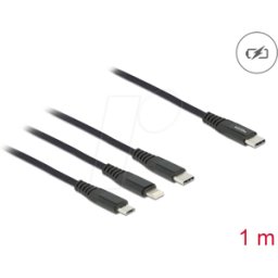 DELOCK 87149 - Cable de carga, conector USB-C -> Lightning™/USB-C/Micro-B