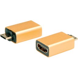 ROLINE GOLD ROLINE 12033154 - Adaptador HDMI socket < HDMI Mini St. Chapado en oro