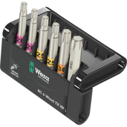 WERA 05056470001 - Bit Set Bit-Check 6, Wood, TX HF 1, 6 piezas