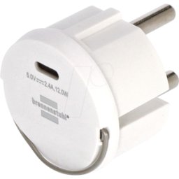 BRE 1508110010 - Adaptador de zócalo BRENNENSTUHL, USB C, cargador USB, 2.