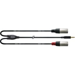 CFY 1,8 WMM - CORDIAL 1x 3,5mm jack estéreo, 2x XLR macho 3 pines, 1,80m
