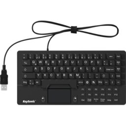 KEYSONIC 28096 - Teclado, USB, silicona, IP68, touchpad, negro