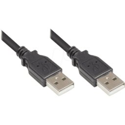 GOOD CONNECTIONS GC 2212-AA3S - Cable USB 2.0, a macho a macho a macho, negro, 3 m