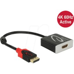 DELOCK 62734 - Adaptador DisplayPort, conector DP 1.2 a toma HDMI