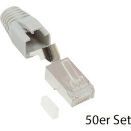 GOOD CONNECTIONS GC N0092 - RJ-45 Cat.6A conector macho, conjunto de 50 gris