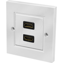 LOGILINK AH0018 - Toma de pared HDMI con 2 conectores hembra/hembra HDMI, blanco