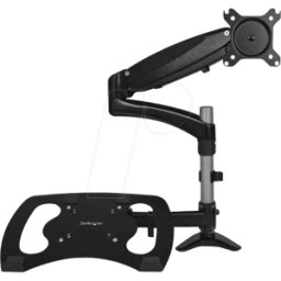 STARTECH.COM ST ARMUNONB - Soporte para monitor con soporte para portátil de hasta 2
