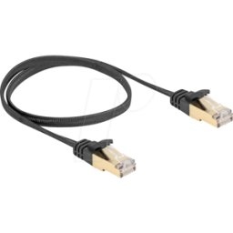 DELOCK 80324 - Cable de red plano RJ45 Cat.6A S/FTP 0,5 m