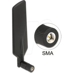 DELOCK 88978 - Antena, 4G, ZigBee, conector SMA, articulación basculante