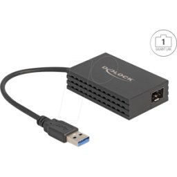 DELOCK 66463 - Tarjeta de red, USB-A, Gigabit Ethernet, 1x SFP