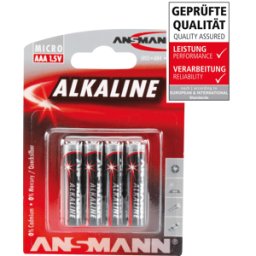 ANSMANN ANS RED 4XAAA - Red, pila alcalina, AAA (Micro), paquete de 4