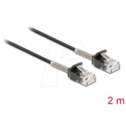 DELOCK 87018 - Cable de conexión RJ45 Cat.6a UTP 2 m negro