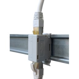 TTL NETWORK TTL 1310-1 - Conector de cable de conexiones 2 x RJ45 hembra, Cat.6A, riel DI