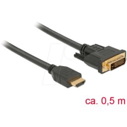 DELOCK 85651 - Cable DVI 24+1 macho > conector macho HDMI-A 0,5 m