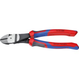 KNIPEX KN 74 22 200 - Alicates de corte diagonal de fuerza, 200 mm, cabeza pulida