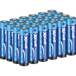 XCELL AAA 24X - Pila alcalina rendimiento LR03, AAA (Micro), paquete de 24