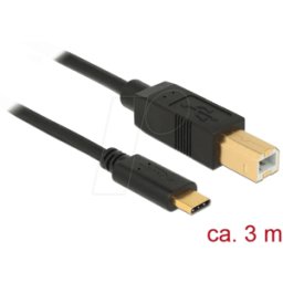 DELOCK 83666 - Delock cable USB 2.0 C male > B male 3 m