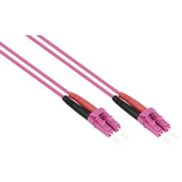 KABELMEISTER KM SO-LW09-015 - Cable de conexión de fibra óptica, OM4, LC - LC, 1,5 m, púrpura